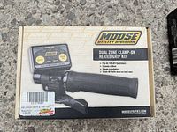 Front of Moose Utility Division Dual Zone Clamp-On Heated Grip Kit box showing product and controller