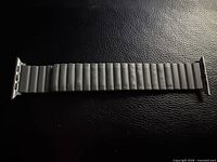 Full view of gray side of band with lugs