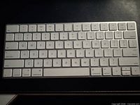 Top view of compact Apple Magic Keyboard showing US QWERTY Mac key layout