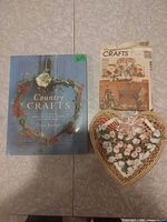 Country Crafts book, Crafts magazine, heart potpourri basket