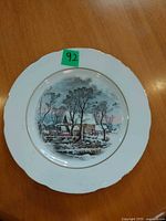 Front view showing entire plate and design