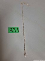 Full view of rhinestone anklet showing clasp and extender