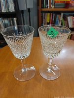 Front view of both goblets standing on table