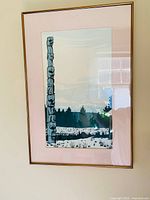Framed print front view showing artwork, matte and frame
