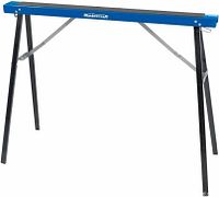Stock image of assembled Mastercraft metal sawhorse