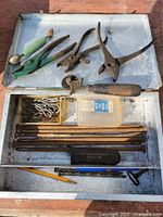Open toolbox showing all hand tools and contents