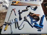 Entire assortment of tools on table