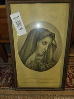 Full view of framed print showing image and frame