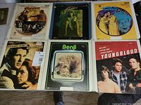 Six CED VideoDiscs laid out showing full sleeve art