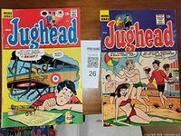 Front covers of Jughead issues 142 and 135