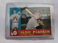 front of 1960 Topps Albie Pearson card in sleeve