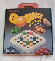 Front of boxed 1984 TupperToys Bounce It-In Game