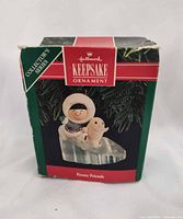 Front of Hallmark Keepsake Frosty Friends ornament box