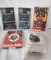 All five sealed audiobook cassette sets grouped