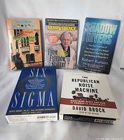 Front view of all five sealed audiobook cassette packages