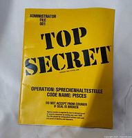 front cover showing title, administrator file number and operation details