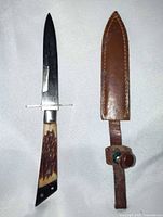 Knife and sheath side by side