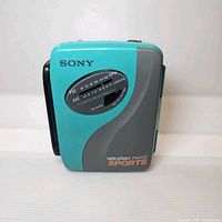 Front view showing Sony logo, tuning window, Walkman branding