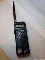 Front view showing entire scanner, antenna attached