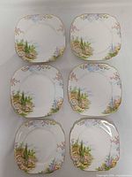 Front view of all six Kentish Rockery plates