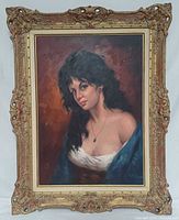 Full view of framed painting