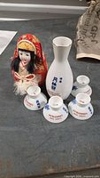 sake set and doll group shot