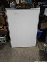 Front view of whiteboard with silver aluminum frame