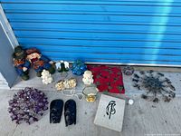 Group shot of all items arranged on ground