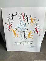 Front view of entire unframed print showing artwork and signature