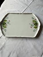 Full view of tray front showing pattern and shape