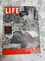 Front cover showing soldier on rubble, publication date and price visible
