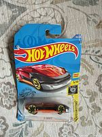 Front of sealed Hot Wheels El Viento car on card