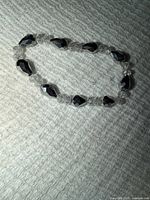 Entire bracelet laid flat showing bead pattern
