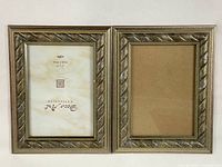 Front view of both matching Deco Art 5x7 photo frames