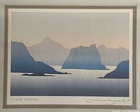 Full view of print showing image, mats, frame