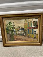 Full view of framed painting