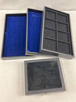 All three trays and ring display case overview