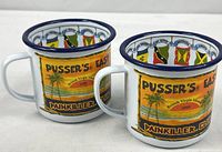 Both mugs side by side showing exterior graphics