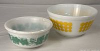Two bowls side by side showing patterns and relative sizes