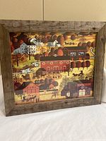 Full view of framed Charles Wysocki Amish Valley print