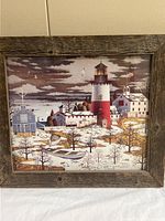 Full view of framed Charles Wysocki "Winter Light" print