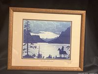 Full view of framed lithograph