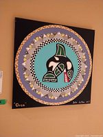 Full view of Dale Sutton Orca acrylic painting