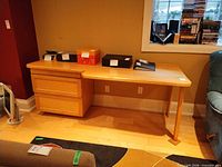 Full view of desk showing drawers and overall design