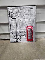 Full view of canvas front showing artwork and condition