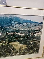 Close view of photographed landscape within frame