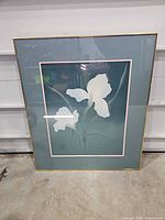Framed floral print full view