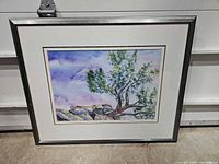 Front view of framed Susan Cohen giclée tree landscape print