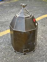 Full view of hexagonal metal seed bin