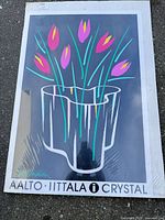 Full view of Bo Bendixen Iittala poster showing tulip design and text